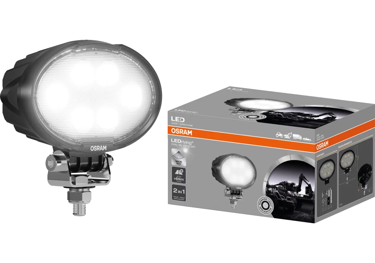 LED Arbeitsscheinwerfer 12 / 24 V, 2300 lm, R10, R148, Oval WL VX150-WD Osram