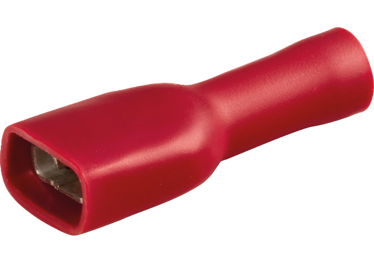 Flachsteckhülse 6,3 x 0,8 mm, vollisoliert, 100 Stück Easy Entry für Kabelquerschnitt 0,5 -1,5 mm² GartenShop24 - Hochwertige Gartengeräte