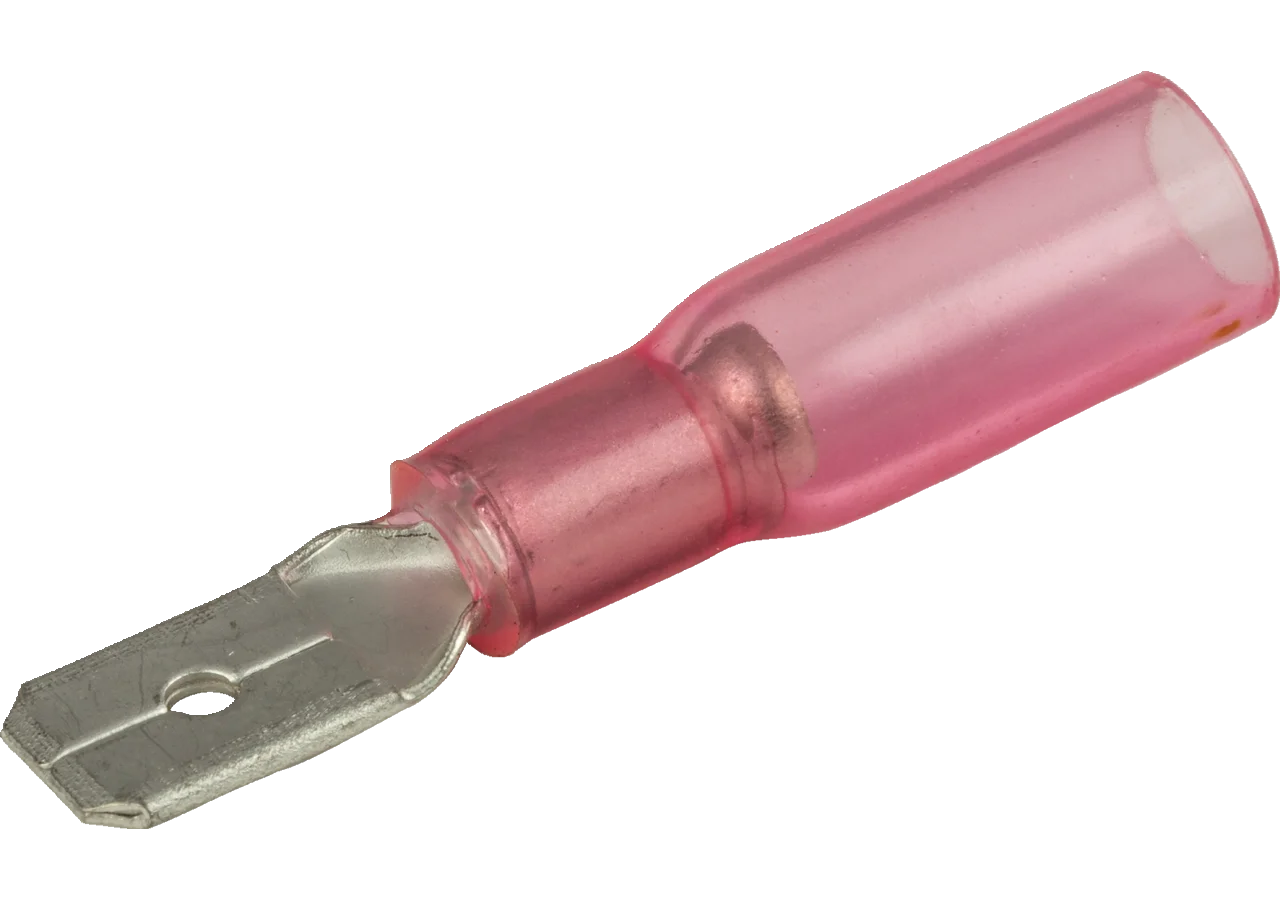 Flachstecker 6,3 x 0,8 mm, vollisoliert, 25 Stück schrumpfbar Leitungsbereich: 22 - 18 AWG GartenShop24 - Hochwertige Gartengeräte