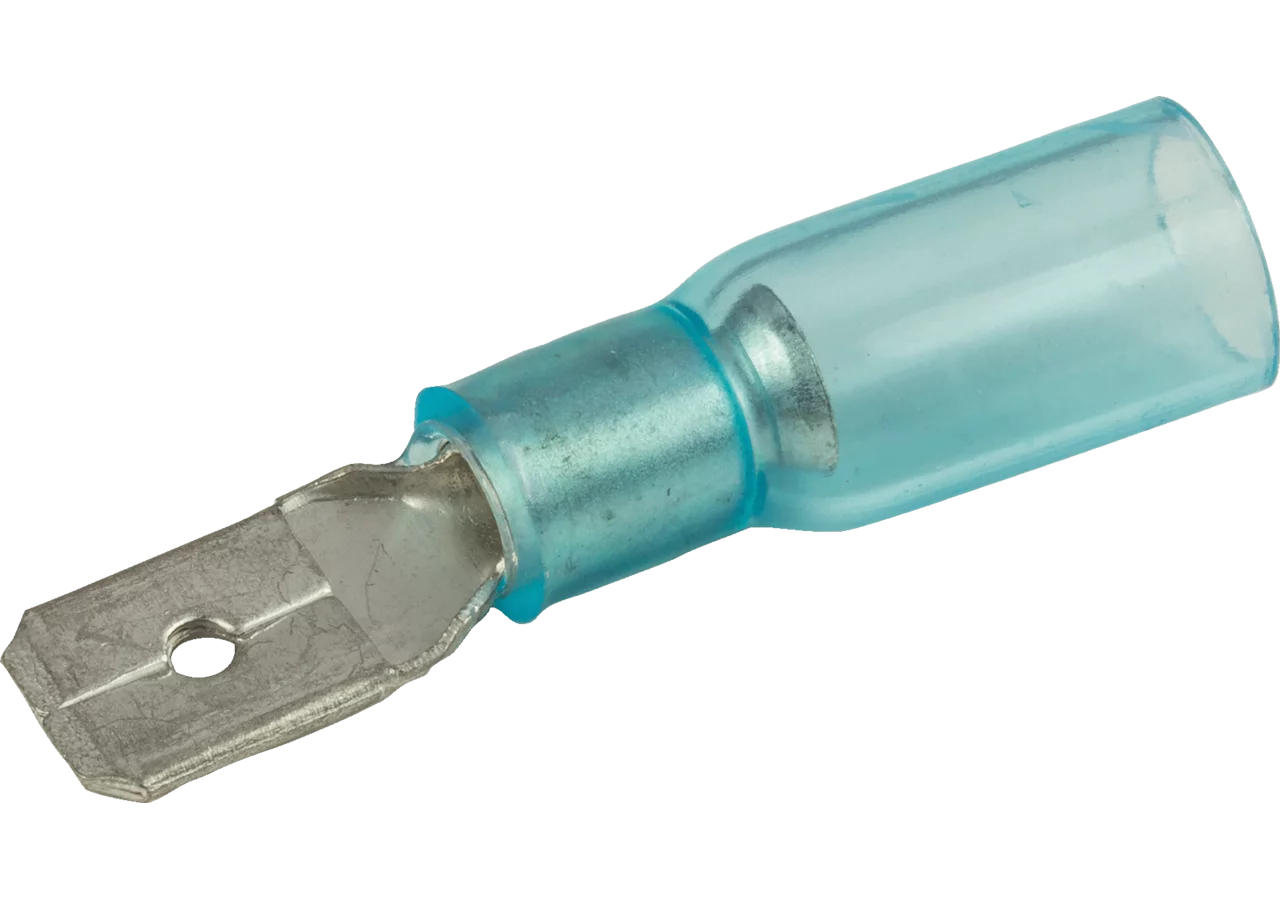 Flachstecker 6,3 x 0,8 mm, vollisoliert, 25 Stück schrumpfbar Leitungsbereich: 16 - 14 AWG GartenShop24 - Hochwertige Gartengeräte