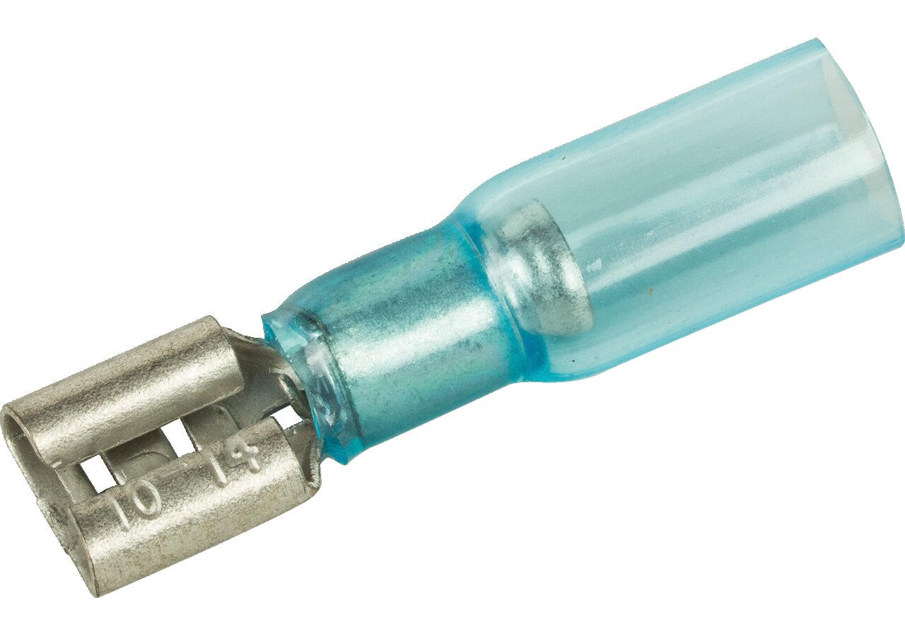 Flachsteckhülse 6,3 x 0,8 mm, 25 Stück schrumpfbar Leitungsbereich: 16 - 14 AWG GartenShop24 - Hochwertige Gartengeräte