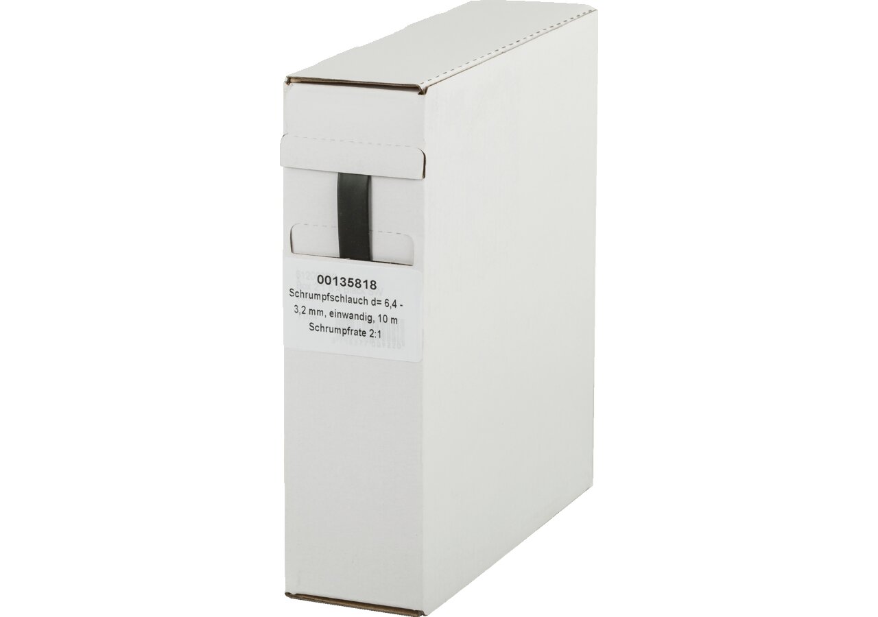 Schrumpfschlauch d= 6,4 - 3,2 mm, einwandig, 10 m Schrumpfrate 2:1 GartenShop24 - Hochwertige Gartengeräte
