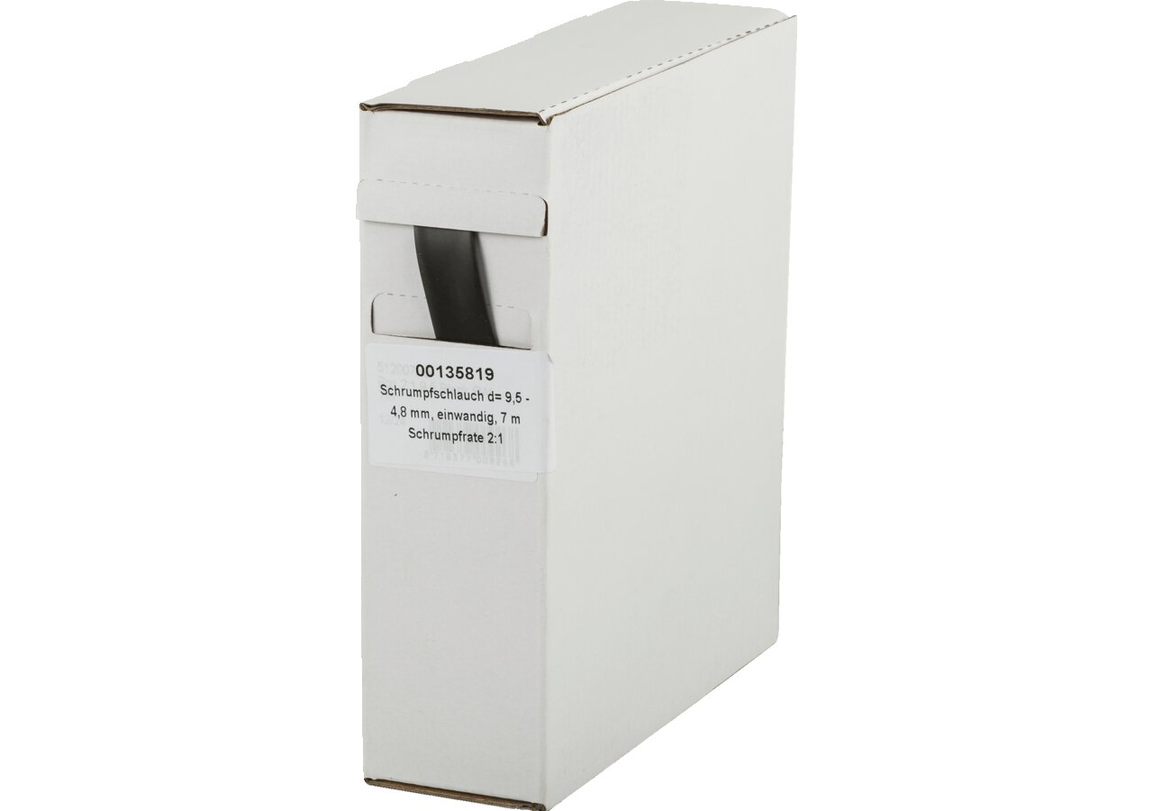 Schrumpfschlauch d= 9,5 - 4,8 mm, einwandig, 7 m Schrumpfrate 2:1 GartenShop24 - Hochwertige Gartengeräte