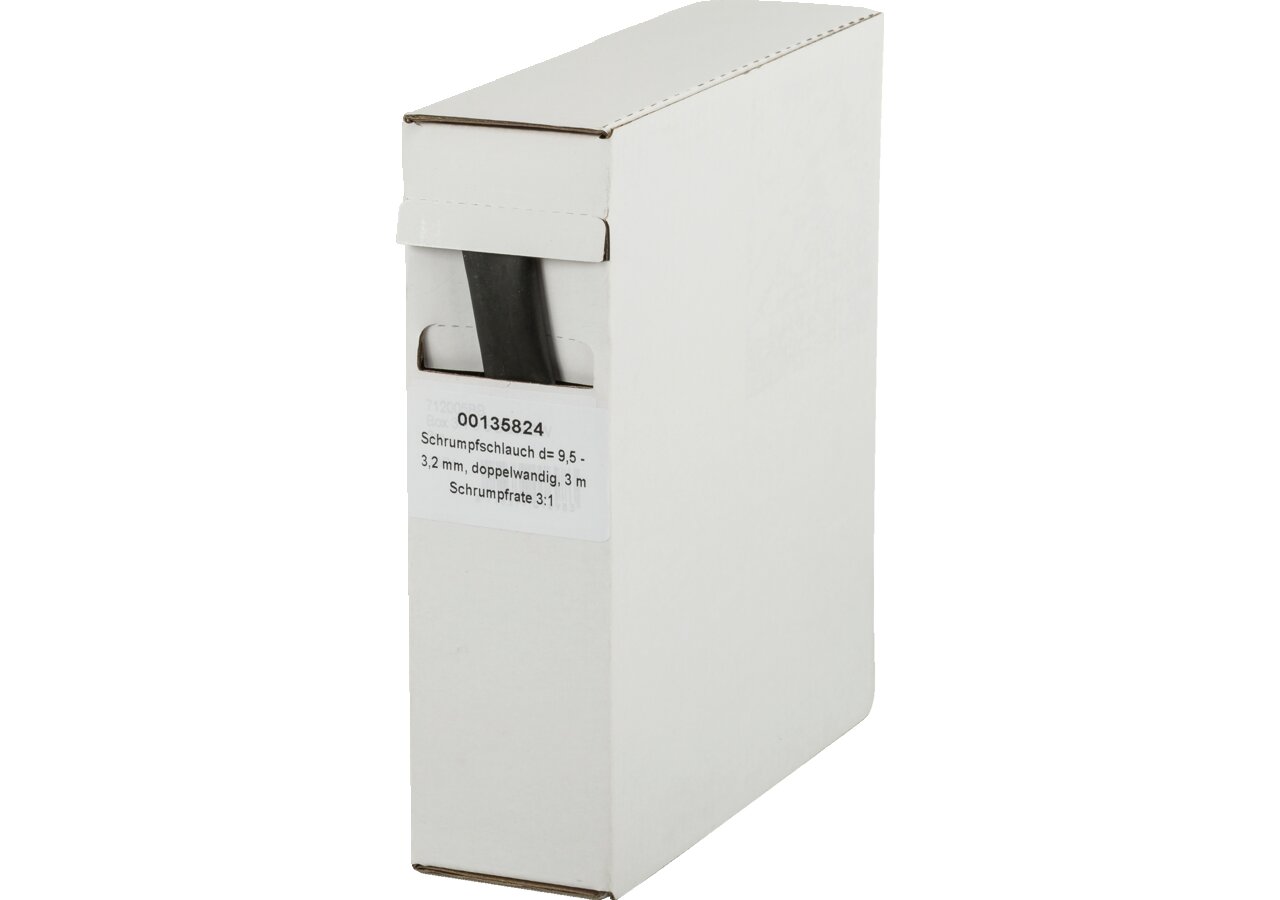 Schrumpfschlauch d= 9,5 - 3,2 mm, doppelwandig, 3 m Schrumpfrate 3:1 GartenShop24 - Hochwertige Gartengeräte