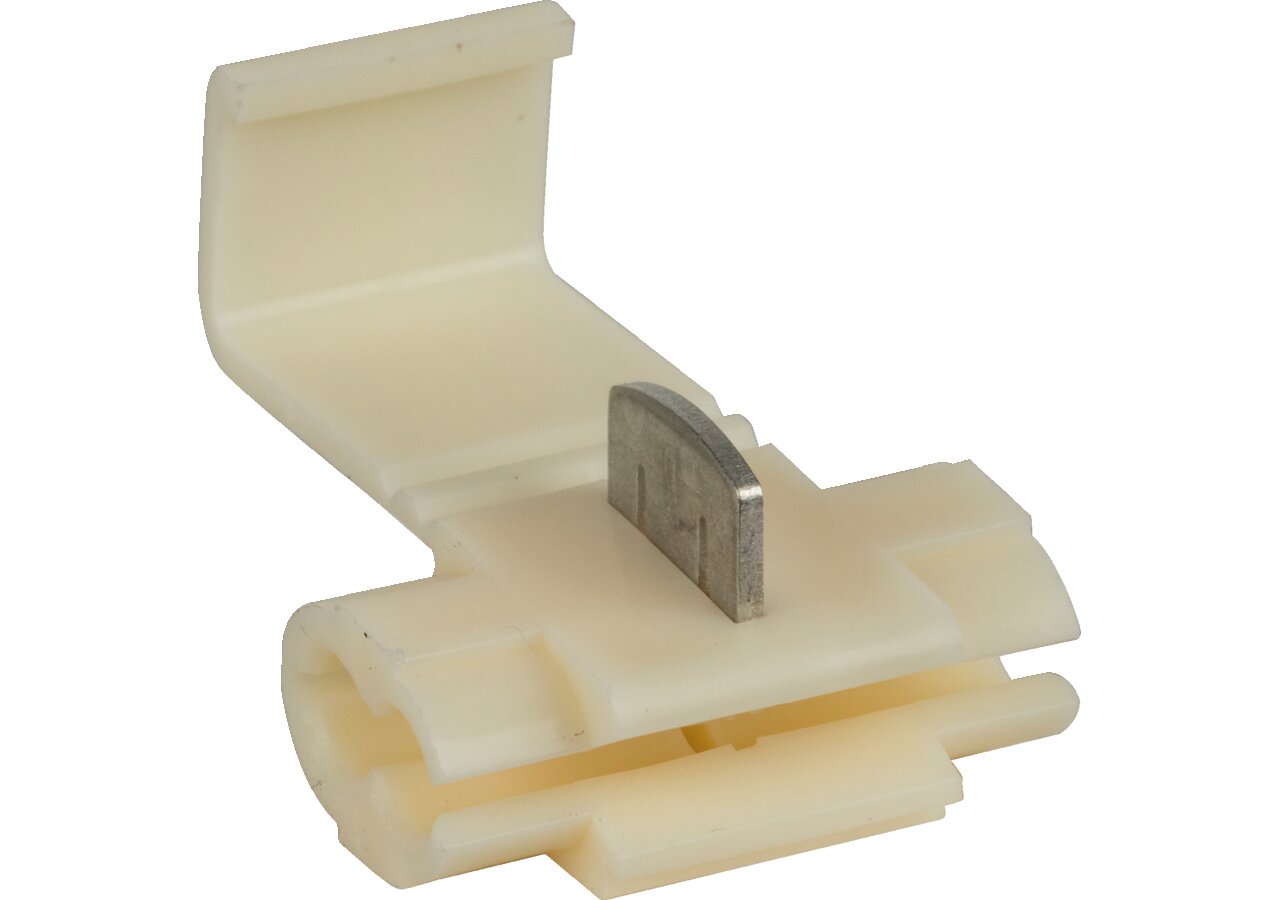 Schnellverbinder d= 1,0 - 2,5 mm², 25 Stück Einzellasche Farbe Weiß GartenShop24 - Hochwertige Gartengeräte
