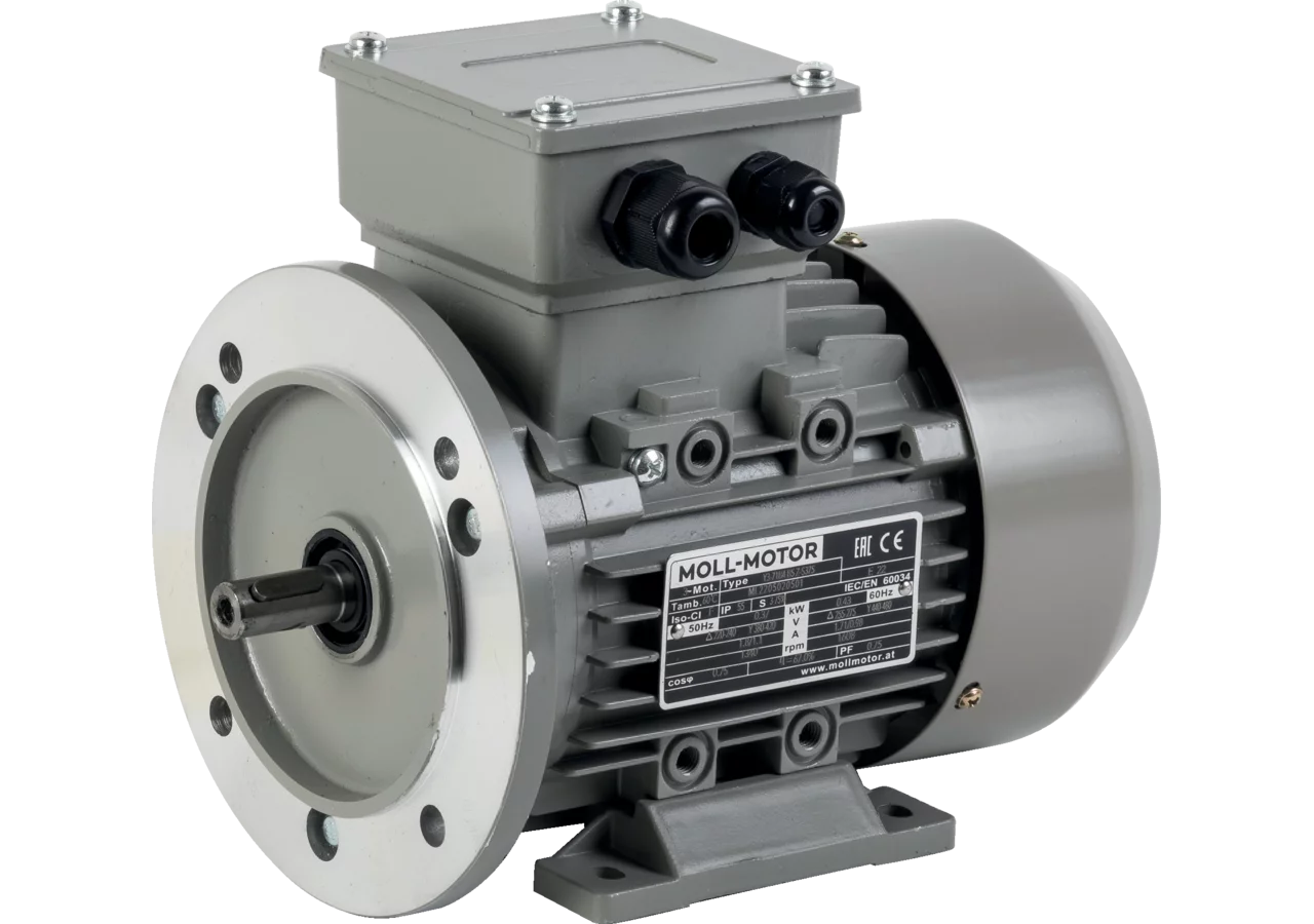 Elektromotor 0,37kW/1340U/B35 230-400V/50Hz/IE1/IP55/F(B)/S3-75%/KKO GartenShop24 - Hochwertige Gartengeräte
