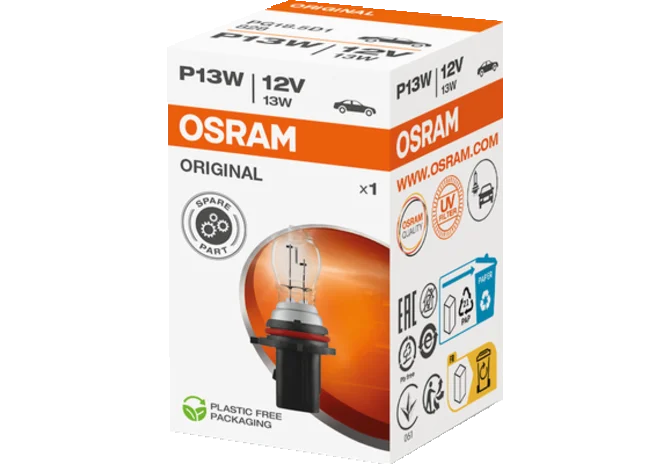 Kugellampe P13W, 12 V, 13 W, PG18,5D-1 Osram