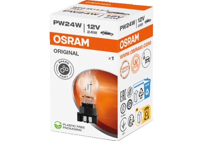 Kugellampe PW24W, 12 V, 24 W, WP3.3X14.5-3 Osram