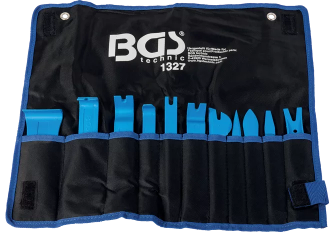 BGS Abzieher-Satz Set 11 Teile, hochfester Kunststoff glasfaserverstärkt, Rolltasche BGS