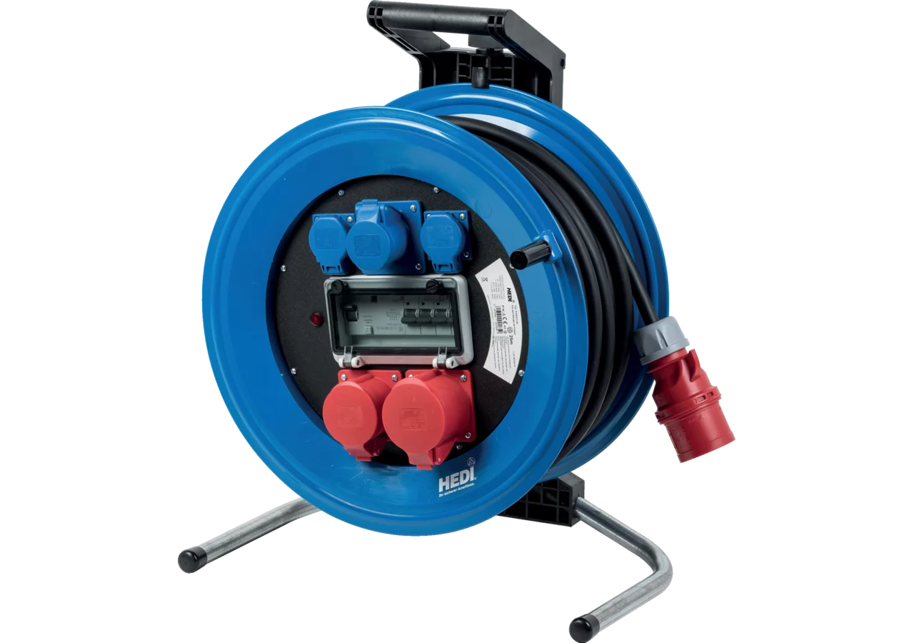 Kabeltrommel mit FI-Schutzschalter, 25m, 5G4,0 Professional Plus 450 Hedi