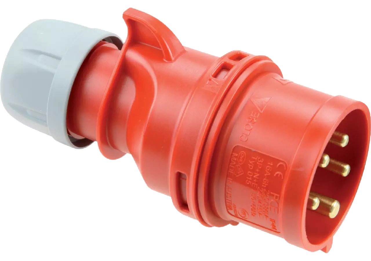 CEE Stecker Shark, rot, 16 A, 5-polig, 400 V PCE