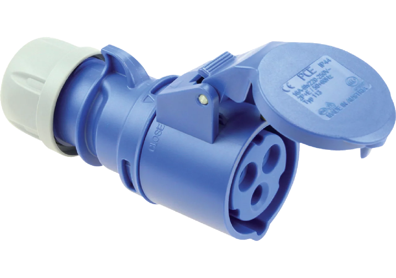 CEE Steckkupplung Shark, blau, 16 A, 3-polig, 230 V PCE