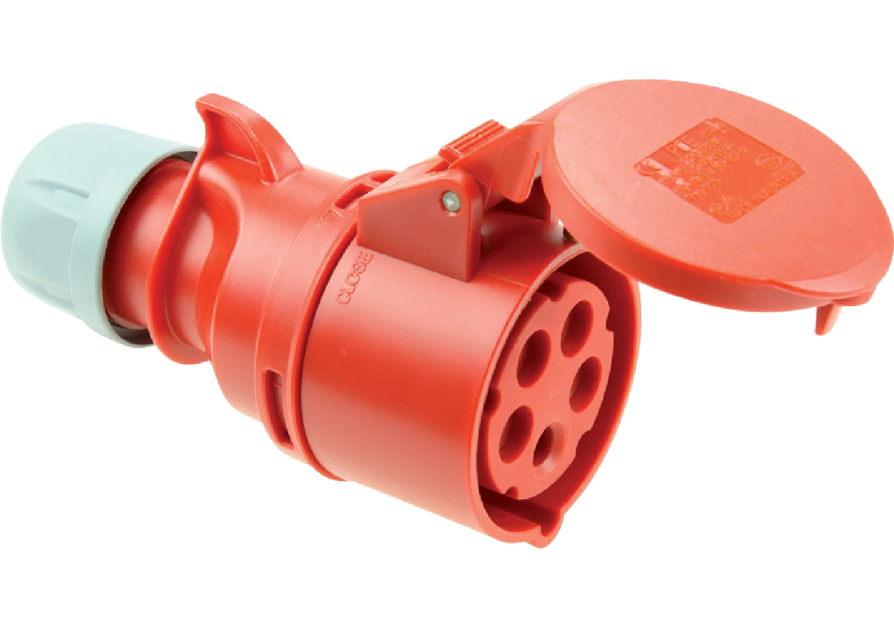 CEE Steckkupplung Shark, rot, 16 A, 5-polig, 400 V PCE