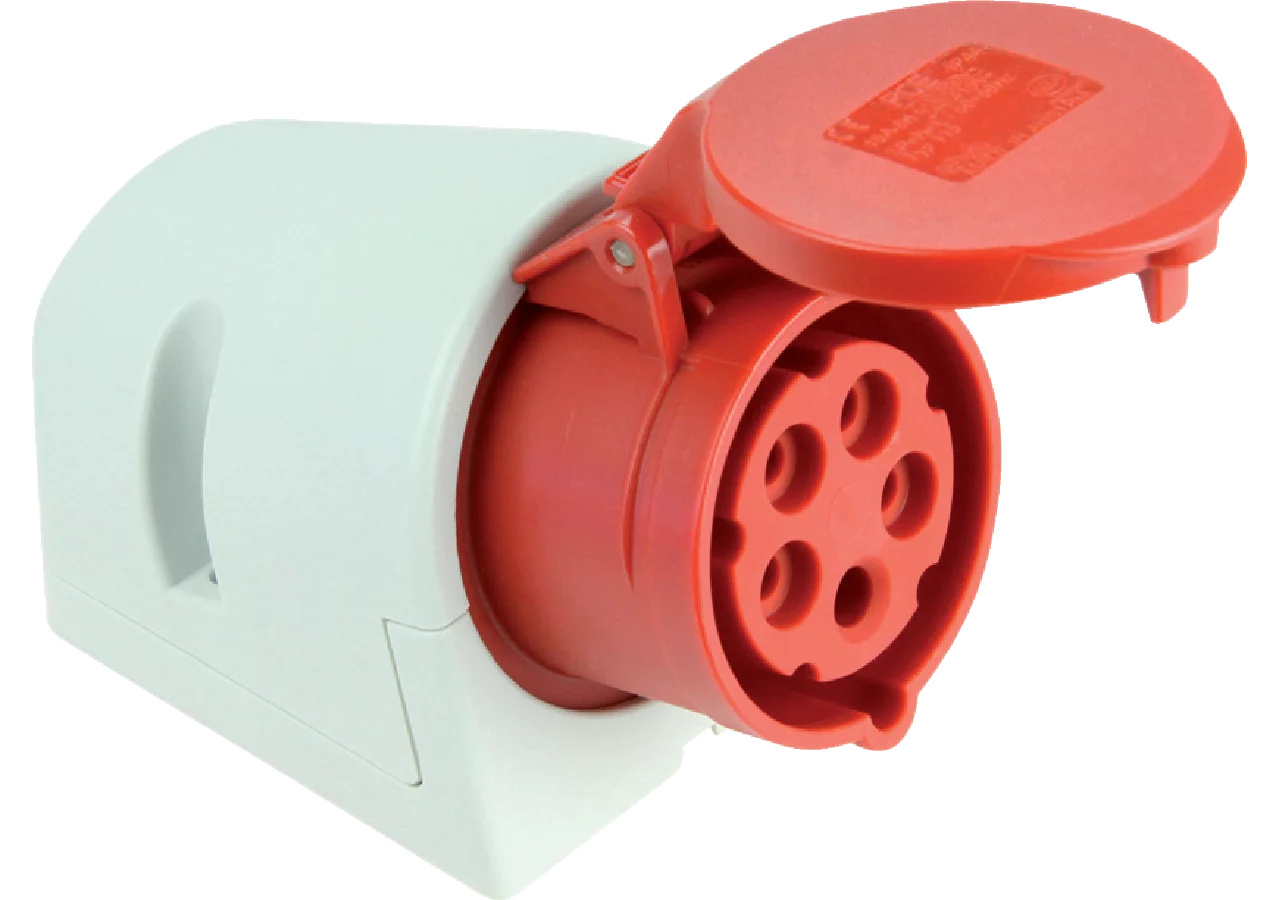 CEE Wandsteckdose rot, 32 A, 5-polig, 400 V PCE