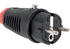 Stecker schwarz, Vollgummi, 16 A, 2-polig, 250 V PCE