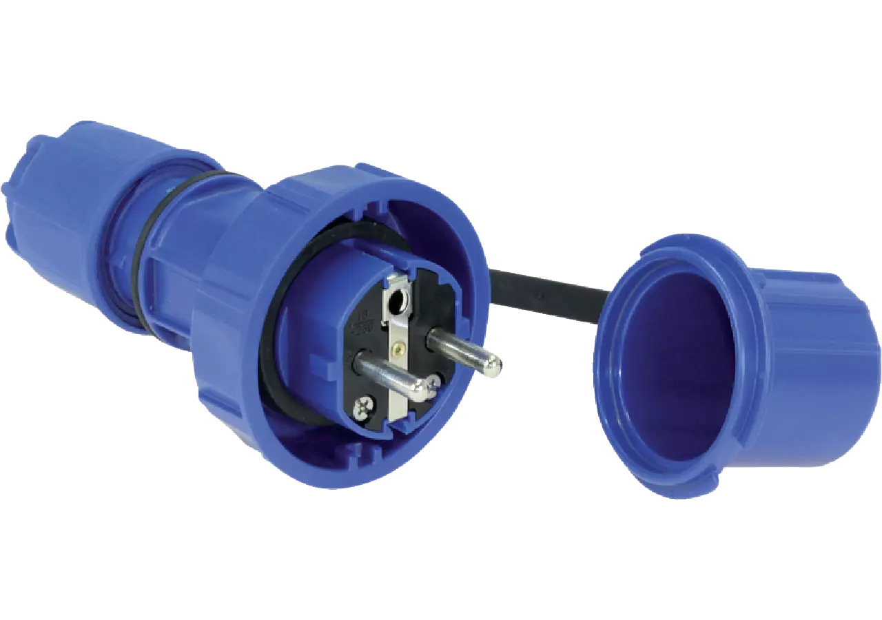 Stecker Nautilus blau, 16 A, 2-polig, 250 V PCE