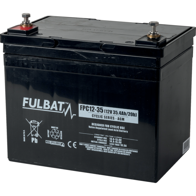 Fulbat Versorgerbatterie AGM FPC12-35 12 V, 35,4 Ah, zyklenfeste AGM-Batterie