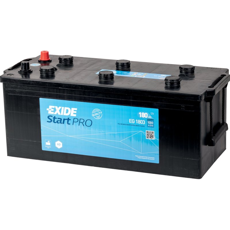 Exide Batterie 180 Ah 67018 – 12 V Starterbatterie Exide Start Pro EG 1803