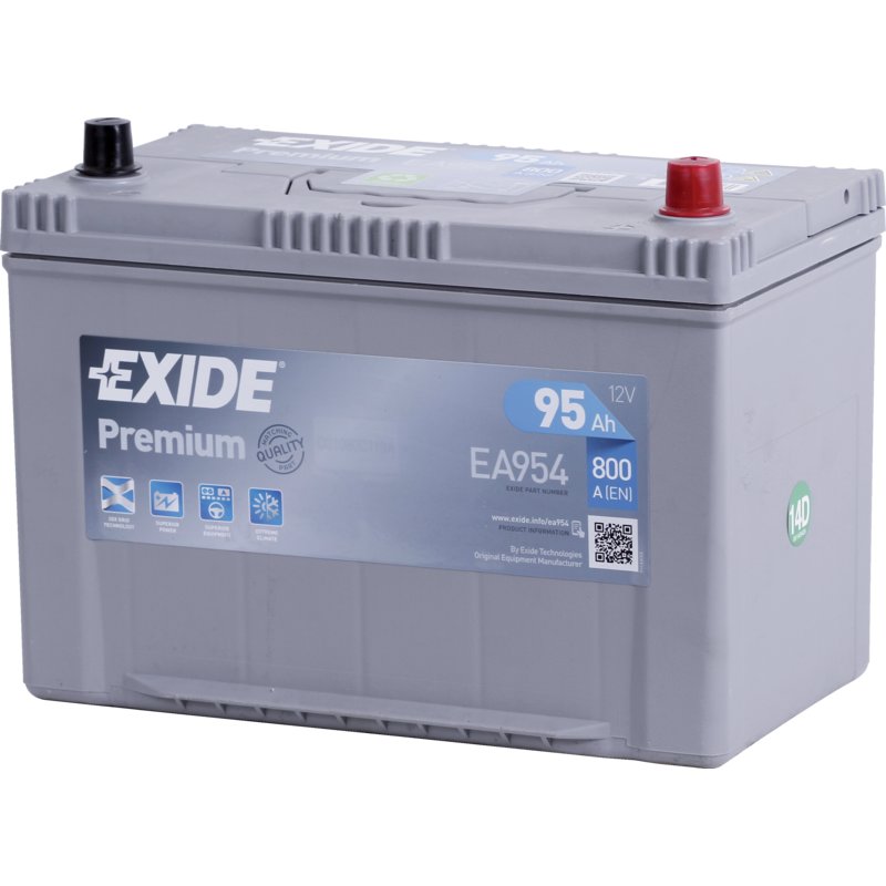 Exide Batterie 12 V, 95 Ah, 800 A, Exide Premium, EA 954, 59518 Exide