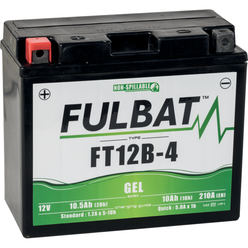Fulbat Batterie 12 V, 10 Ah, 210A FT12B-4GEL – FT12B-4 Gel ist Teil unserer Gel-Reihe Fulbat
