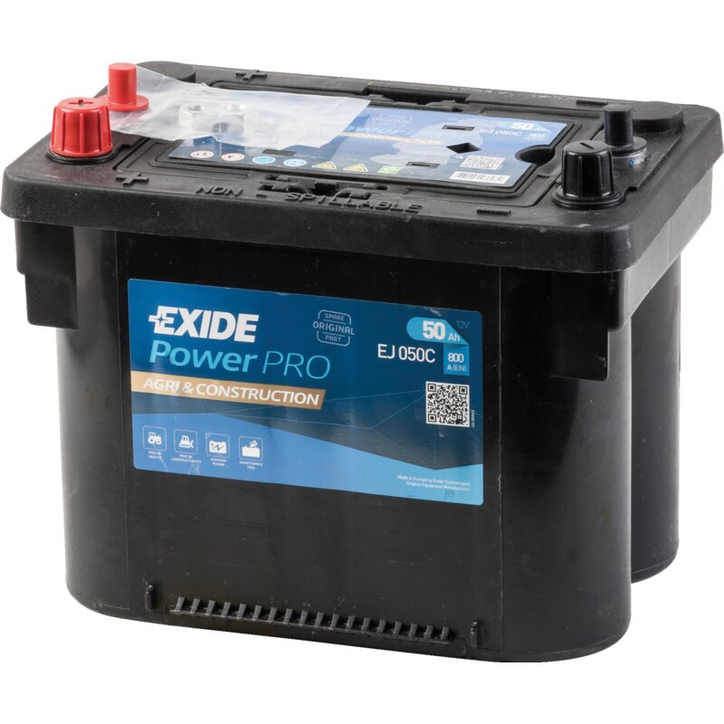 Batterie Exide PRO Agri & Construction EJ050C – 12 V, 50 Ah, 800 A für Agrar- und Baumaschinen