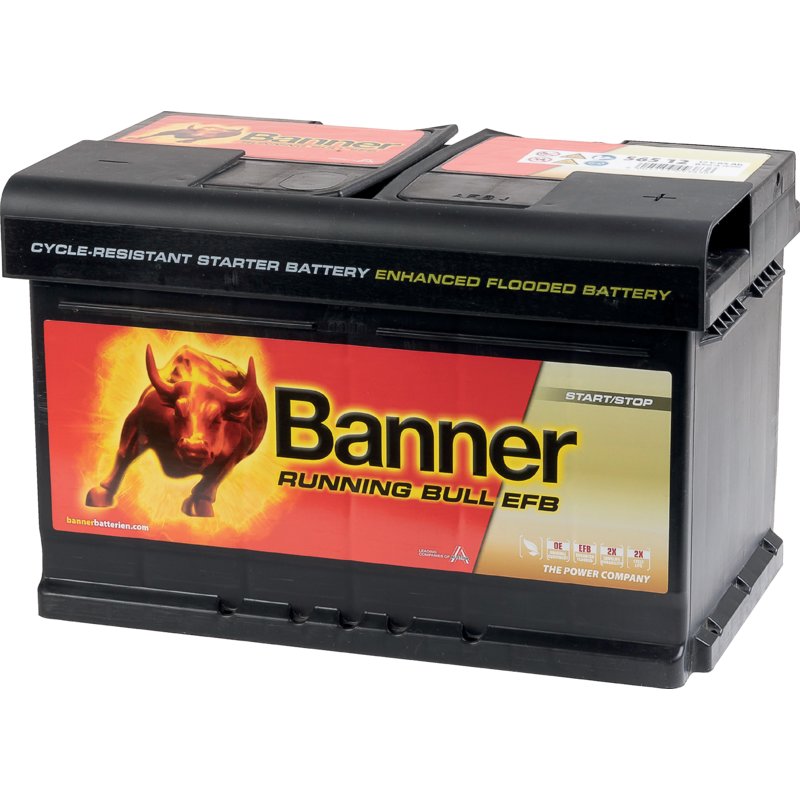 Banner Batterie 12 V, 65 Ah, 650 A, Banner Running Bull, EFB Start/Stop, 56512 Banner