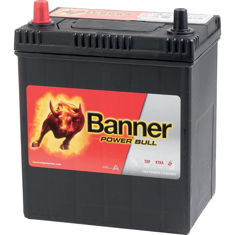 Banner Power Bull P4027 Asia Starterbatterie 12 V 40 Ah mit 330 A Kälteprüfstrom