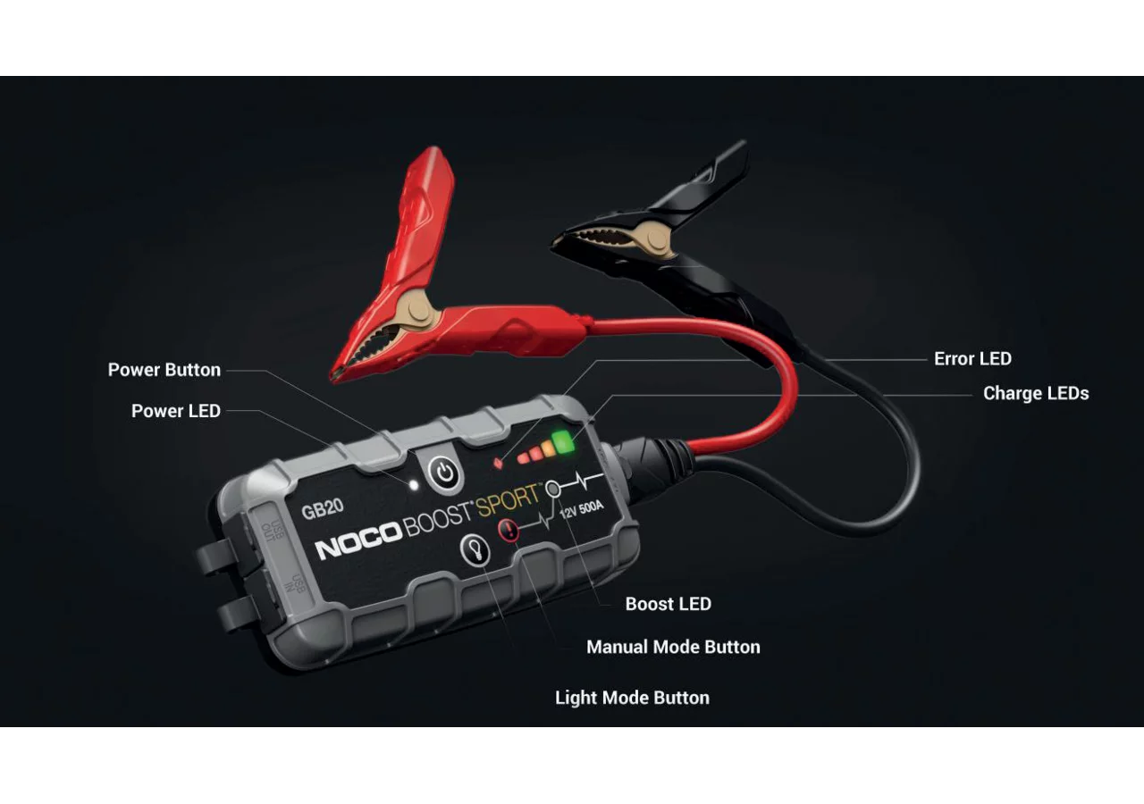Startbooster und Powerbank, 12 V, 500 A NOGB20 Noco