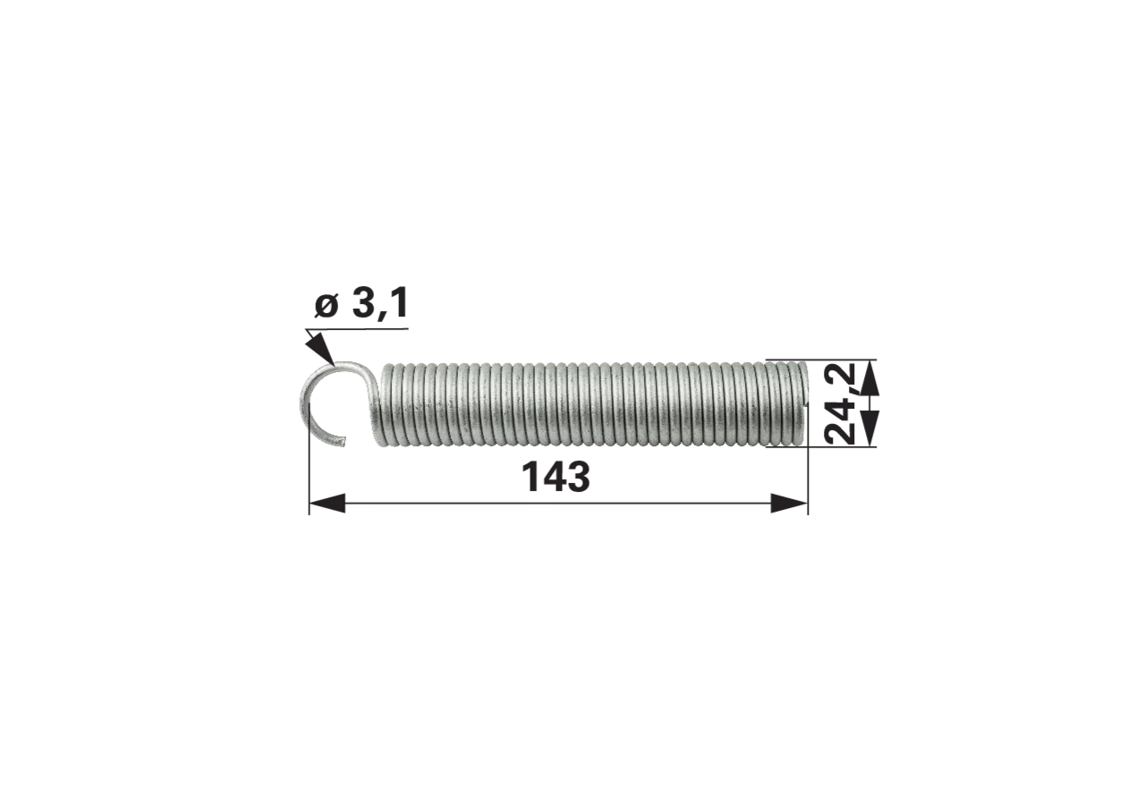 Feder für Kupplungspedal anstelle von John Deere R223781 – bei der elektrohydraulischen Ausführung GartenShop24 - Hochwertige Gartengeräte