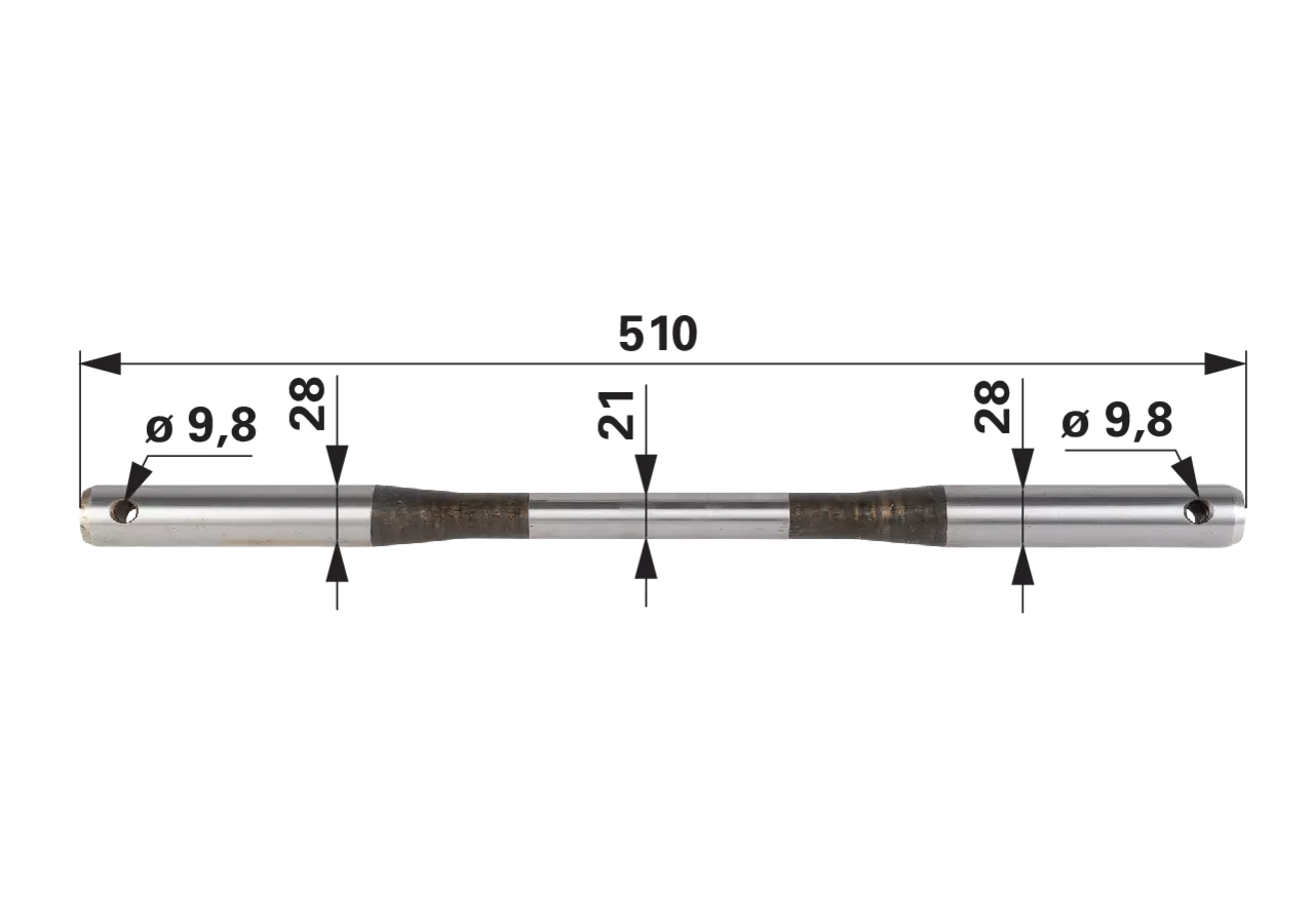 Unterlenkerwelle Länge 510 mm – passend für John Deere L41787 GartenShop24