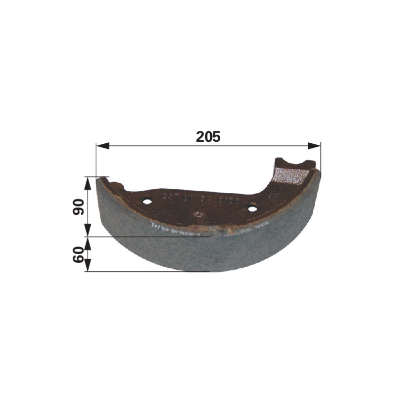 Knott Bremsbacke 205x60x90 mm 133700340912 – Betriebsbremse Original-Ersatzteil
