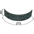 Steyr Bremsbelag hinten, 273 x 60 x 5 mm Steyr
