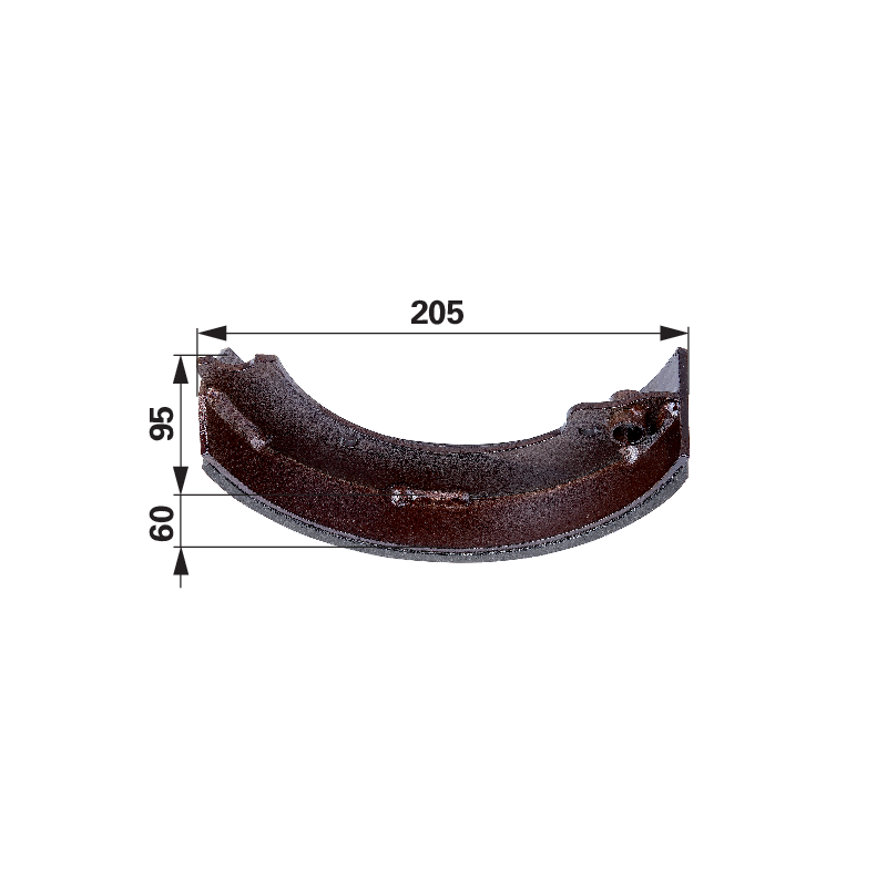 Steyr Bremsbacke 205 x 60 x 95 mm 1295340914 – Original-Ersatzteil für hydraulische Betätigung