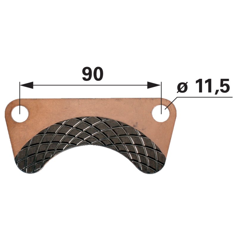 Handbremsbelag beidseitig 235 mm x 50 mm – Ersatzteil mit 8 mm Belagstärke
