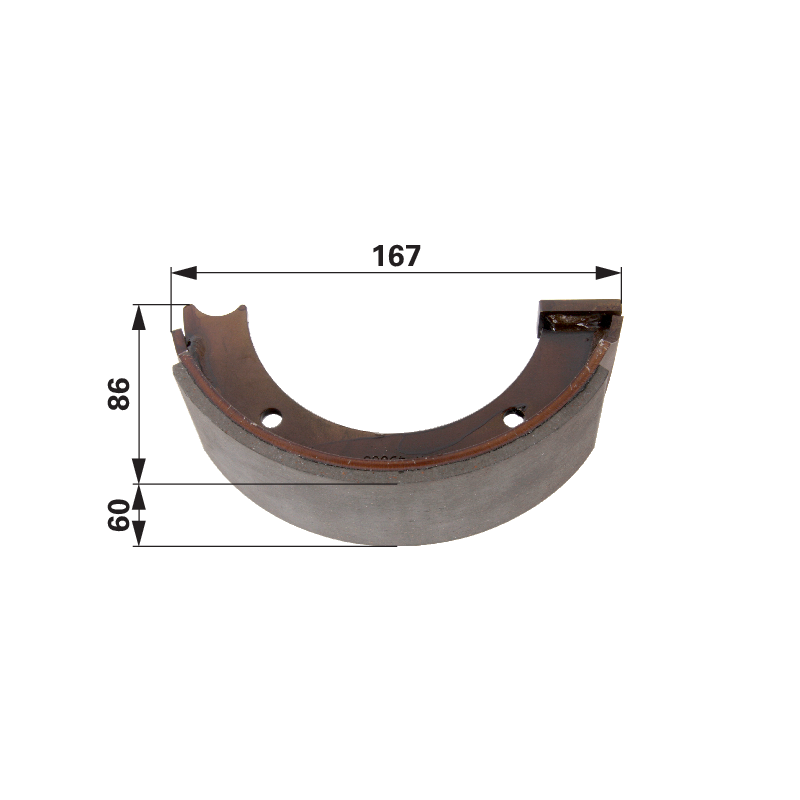 Bremsbacke für Handbremse 167 x 86 x 60 GartenShop24 - Hochwertige Gartengeräte