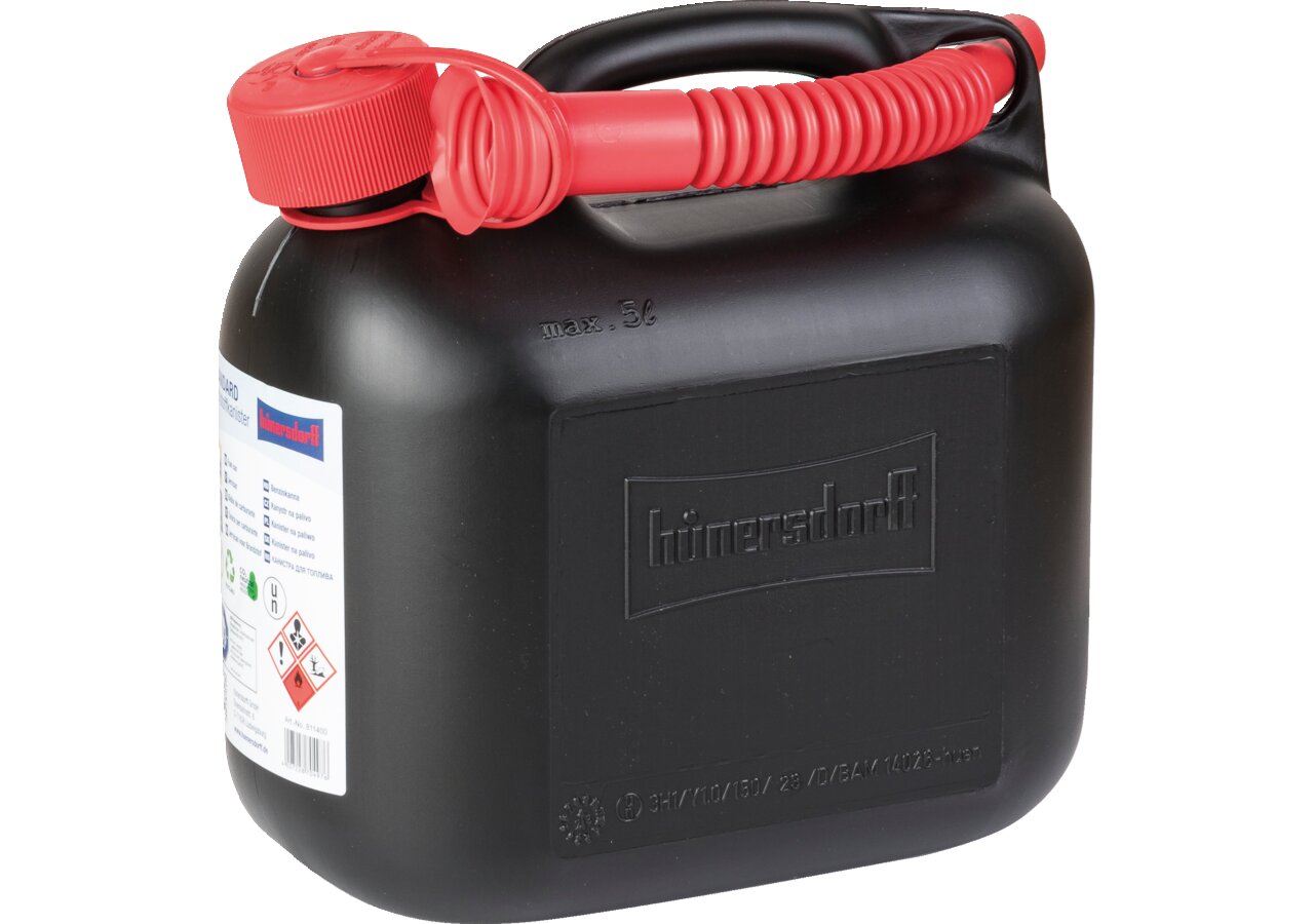 Benzinkanister aus Kunststoff, 5 Liter, Schwarz GartenShop24