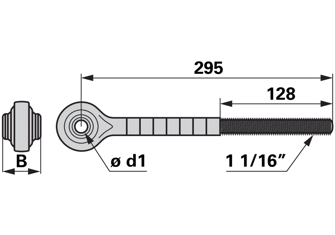 Oberlenker mechanisch, Kat. 2, 670-830 mm, 1 1/16 UNF GartenShop24