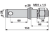 Unterlenkerbolzen Kat. 2 M22x1,5 150 mm mit Mutter für Dreipunkt-Geräteanbau