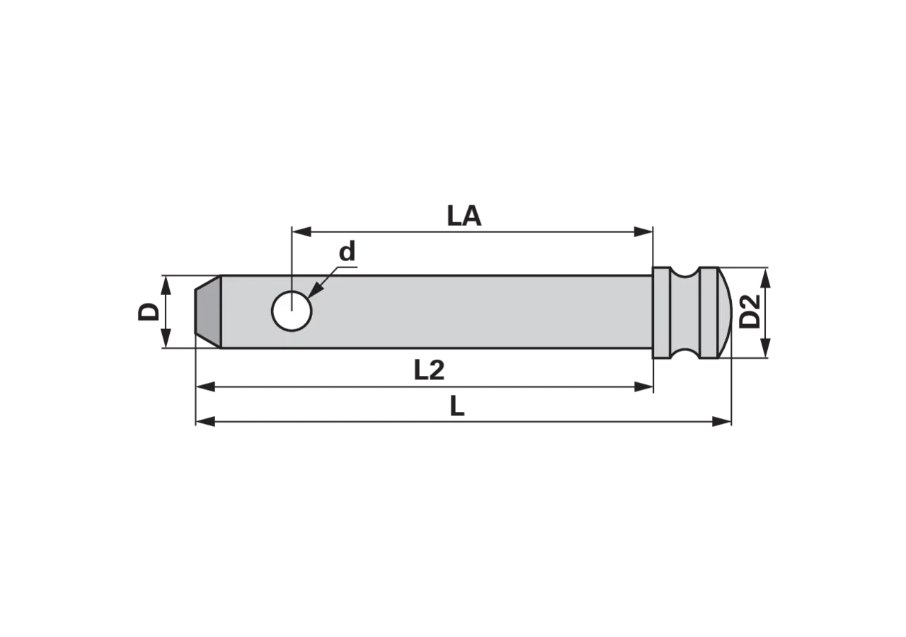 Standardbolzen Dm 28 mm, Länge 178 mm GartenShop24 - Hochwertige Gartengeräte