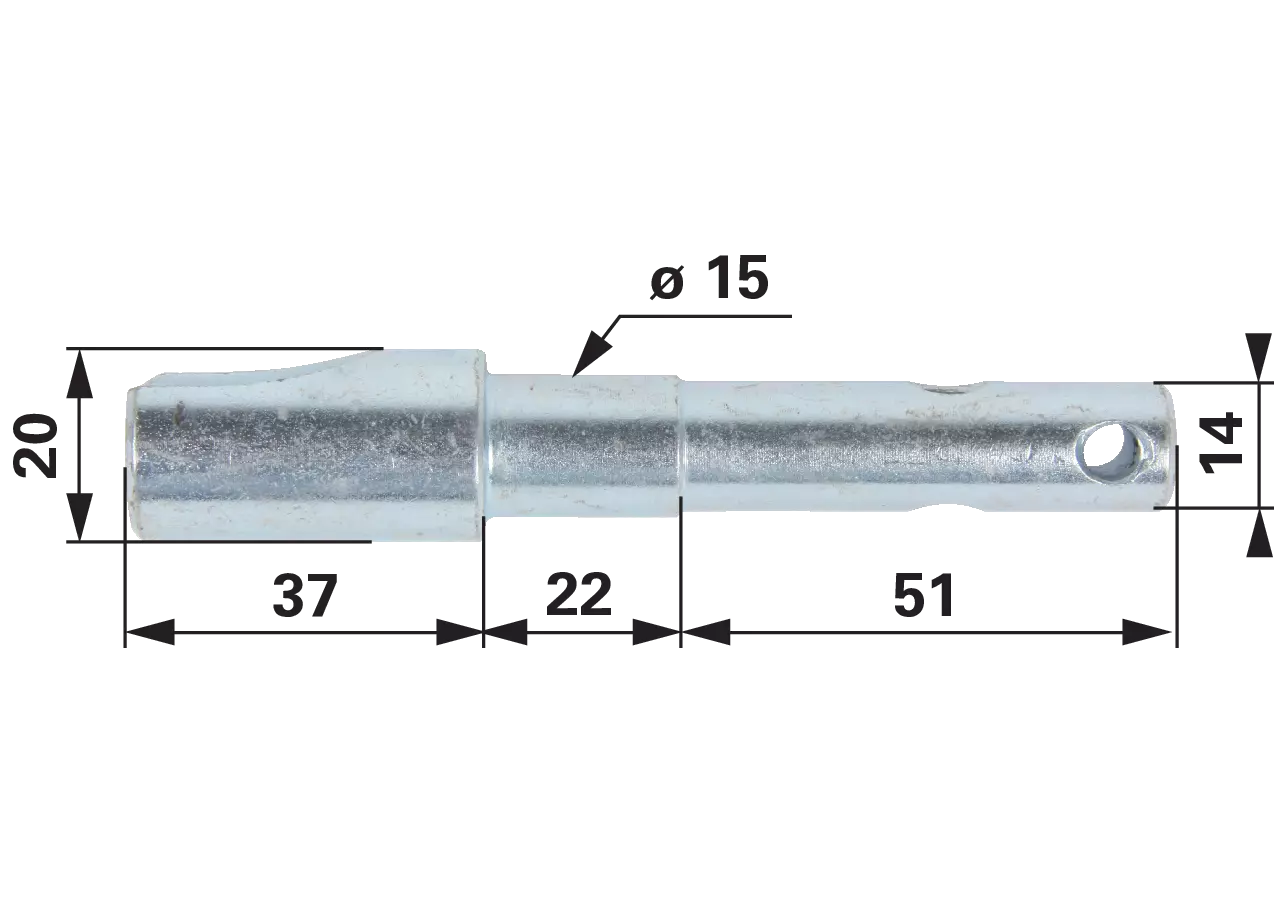 Sicherungsbolzen Kat. 2, Dm 20 mm GartenShop24