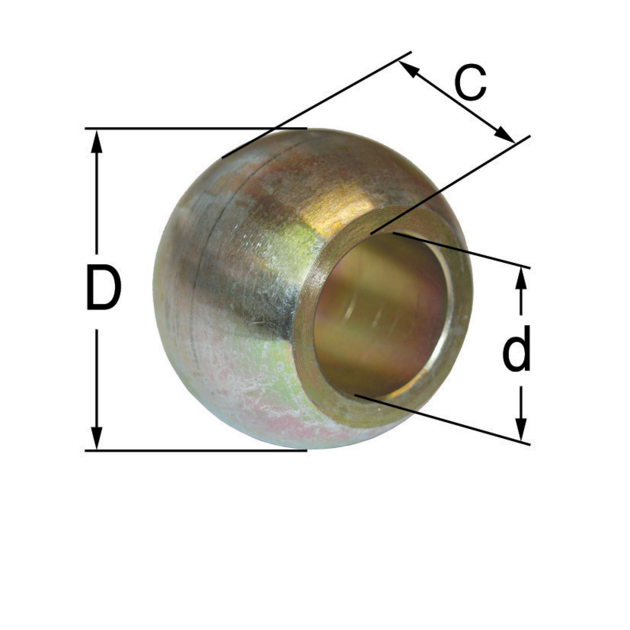 Unterlenkerkugel Kat. 3 64 mm Außendurchmesser für Dreipunkt-Geräteanbau