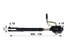 Hubstrebe 600–730 mm Gelenk 16 mm MF – verstellbare Hubstrebe für MF-Traktoren