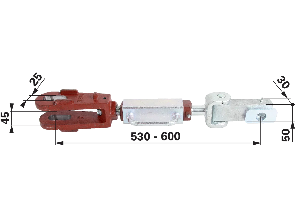 Hubstrebe passend zu Steyr, Länge 530–600 mm GartenShop24 - Hochwertige Gartengeräte