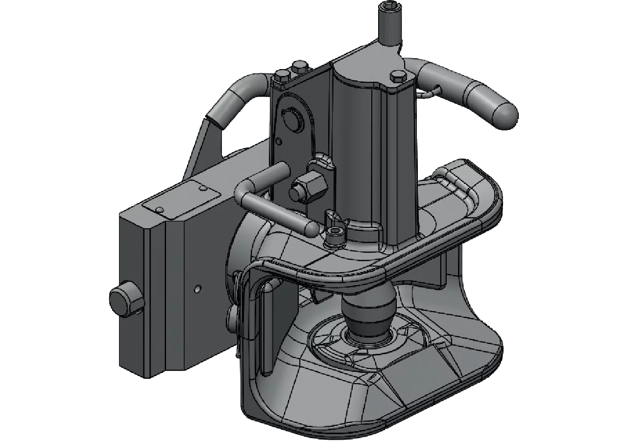 Zugmaul höhenverstellbar, automatisch, 241 mm, Bolzen 38 mm FB2 Scharmüller