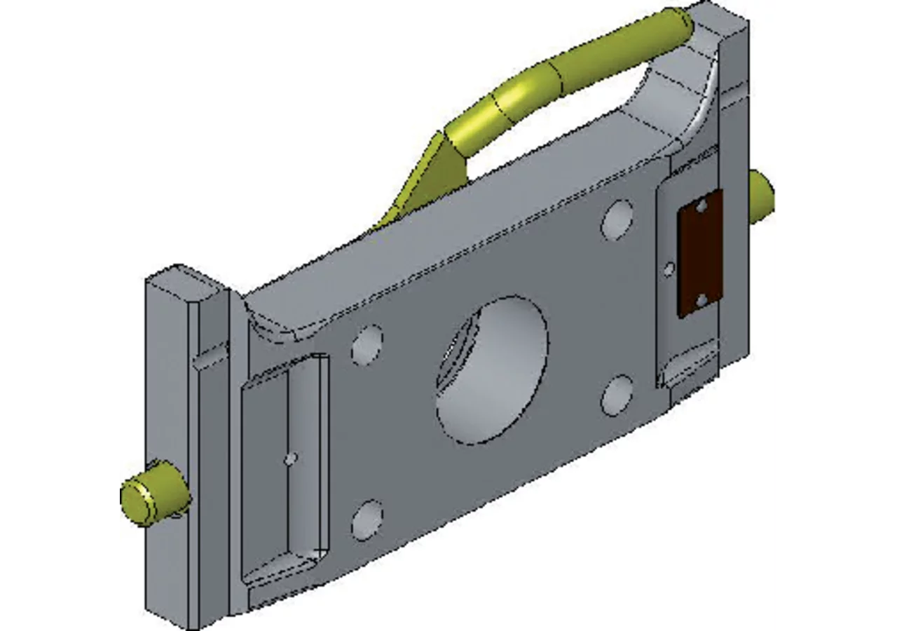 Adapterplatte 314 mm, 140 x 80 mm, M20 Scharmüller
