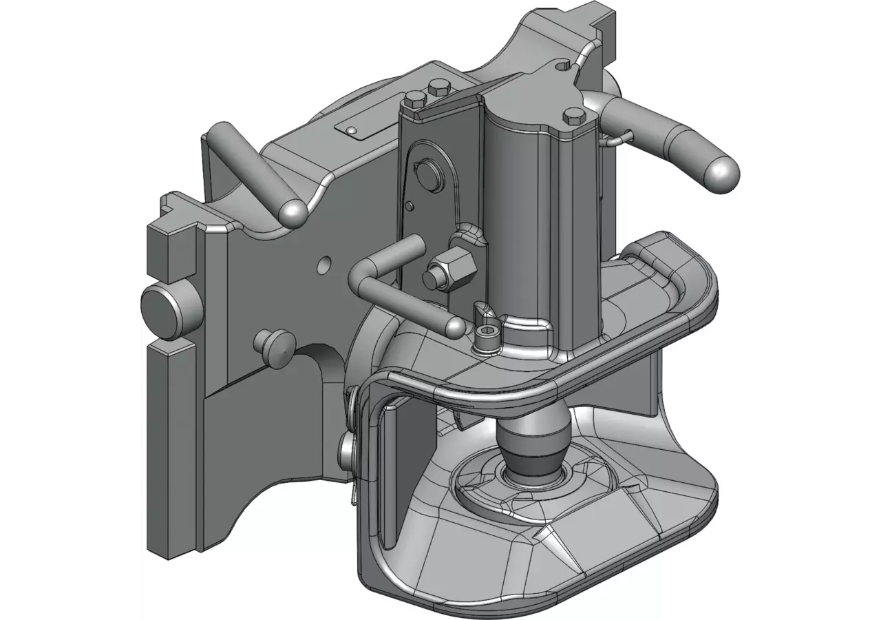 Zugmaul höhenverstellbar, automatisch, 320 mm, mFB Durchmesser Kuppelbolzen 38 mm Scharmüller