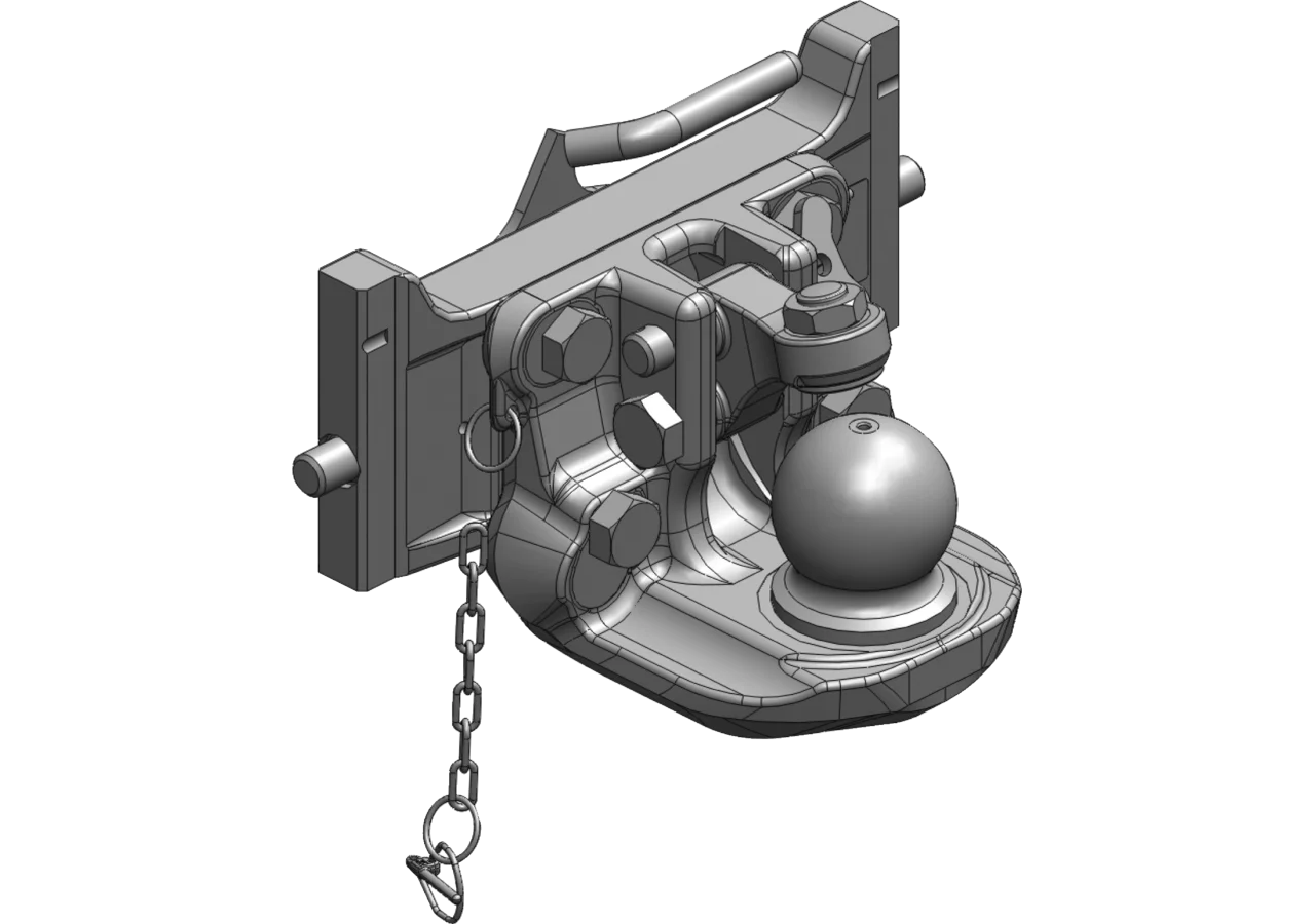 Adapterplatte mit K80, 322 mm, M20 Höhe 120 mm Scharmüller