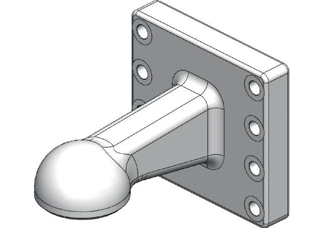 Flanschzugöse vertikal, 180 x 205 mm, K80 Scharmüller
