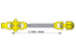 Weitwinkelgelenkwelle AW35-80, 1.210 mm, mit Sternratsche AK34, 1.200 Nm amerikanische Bauart Weasler