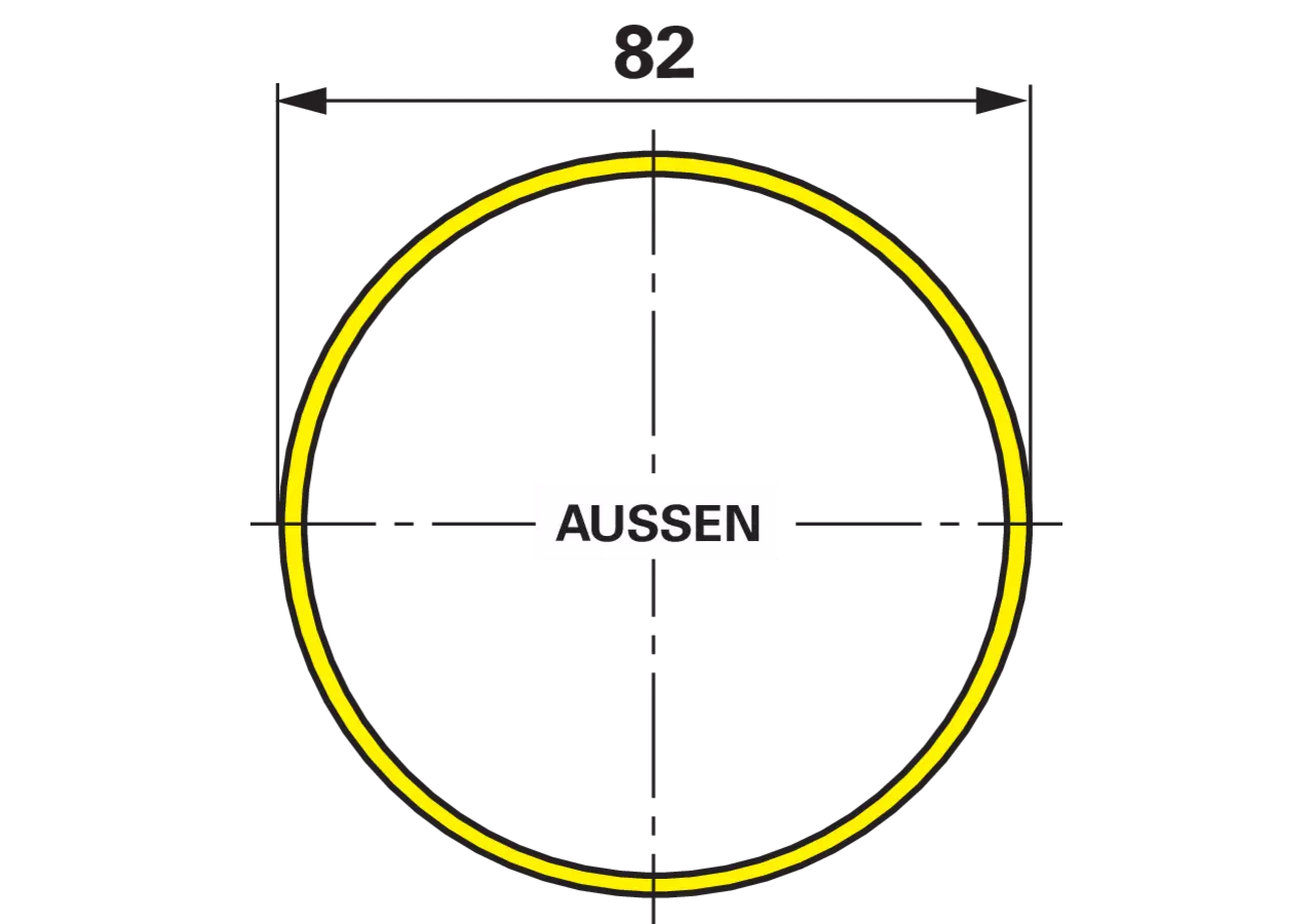 Gelenkwellenschutz AW35-80, 1.010 mm, amerikanische Bauart ohne Laufringe Weasler